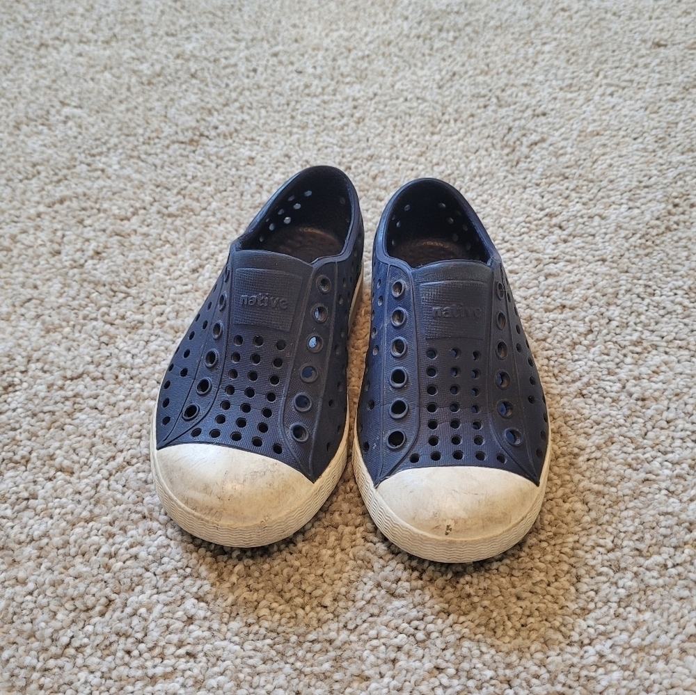 Native Kids Blue Slip On Shoes Size 7